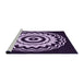 Sideview of Machine Washable Transitional Deep Purple Rug, wshpat1960pur