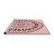 Sideview of Machine Washable Transitional Indian Red Rug, wshpat1962rd