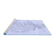 Sideview of Machine Washable Transitional Lavender Blue Rug, wshpat1963blu