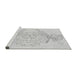 Sideview of Machine Washable Transitional Platinum Gray Rug, wshpat1963gry