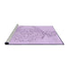 Sideview of Machine Washable Transitional Bright Lilac Purple Rug, wshpat1963pur