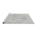 Sideview of Machine Washable Transitional Platinum Gray Rug, wshpat1964gry