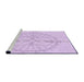 Sideview of Machine Washable Transitional Bright Lilac Purple Rug, wshpat1964pur