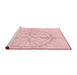 Sideview of Machine Washable Transitional Light Coral Pink Rug, wshpat1964rd