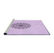 Sideview of Machine Washable Transitional Bright Lilac Purple Rug, wshpat1965pur