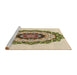 Sideview of Machine Washable Transitional Khaki Gold Rug, wshpat1967brn