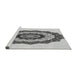 Sideview of Machine Washable Transitional Gray Rug, wshpat1967gry