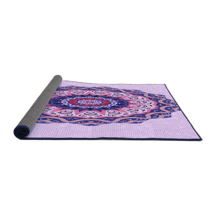 Thickness of Patterned Blossom Pink Rug, pat1967pur