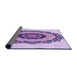 Thickness of Patterned Blossom Pink Rug, pat1967pur