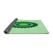 Thickness of Patterned Light Green Rug, pat1968grn