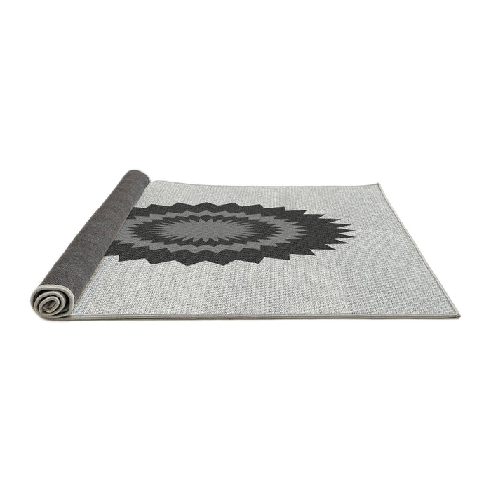 Thickness of Patterned Gray Rug, pat1968gry