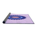 Thickness of Patterned Purple Rug, pat1968pur