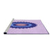 Sideview of Machine Washable Transitional Purple Rug, wshpat1968pur