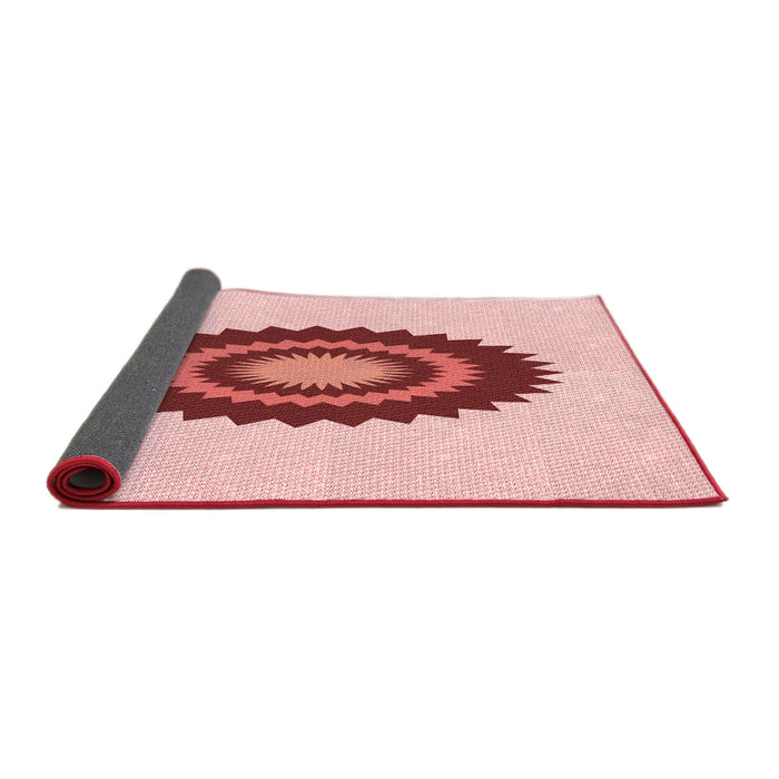 Thickness of Patterned Red Rug, pat1968rd