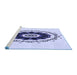 Sideview of Machine Washable Transitional Lavender Blue Rug, wshpat1969blu