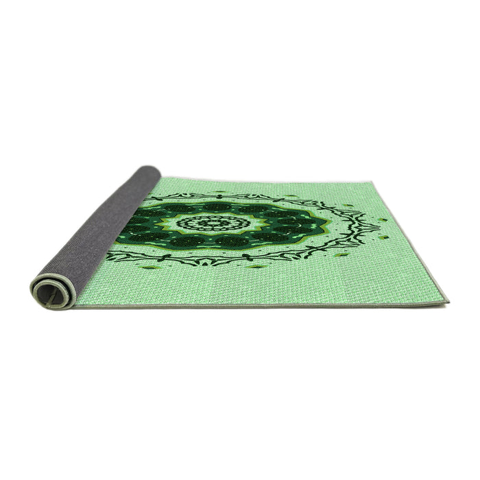 Thickness of Patterned Mint Green Rug, pat1969grn