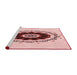 Sideview of Machine Washable Transitional Light Rose Pink Rug, wshpat1969rd