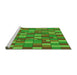 Sideview of Machine Washable Transitional Lime Green Rug, wshpat197grn