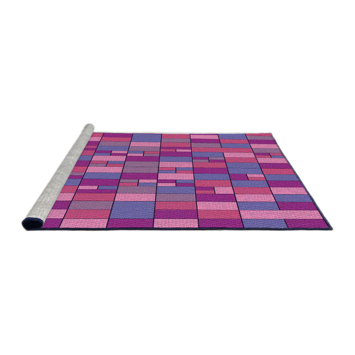 Sideview of Machine Washable Transitional Medium Violet Red Pink Rug, wshpat197pur