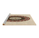 Sideview of Machine Washable Transitional Vanilla Gold Rug, wshpat1970brn