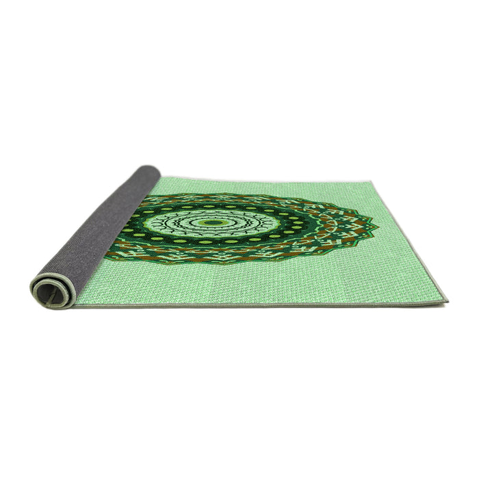 Thickness of Patterned Green Rug, pat1970grn