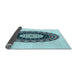 Thickness of Patterned Steel Blue Rug, pat1970lblu