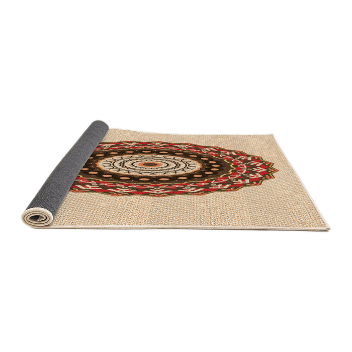 Thickness of Patterned Golden Blonde Gold Rug, pat1970org