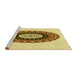 Sideview of Machine Washable Transitional Dark Bisque Brown Rug, wshpat1970yw