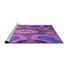 Sideview of Machine Washable Transitional Purple Rug, wshpat1971pur