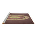 Sideview of Machine Washable Transitional Sepia Brown Rug, wshpat1972brn