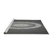 Sideview of Machine Washable Transitional Gunmetal Gray Rug, wshpat1972gry