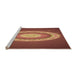 Sideview of Machine Washable Transitional Orange Rug, wshpat1972org