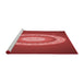 Sideview of Machine Washable Transitional Red Rug, wshpat1972rd