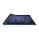 Thickness of Patterned Night Blue Rug, pat1974blu