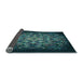 Thickness of Patterned Deep-Sea Green Rug, pat1974lblu