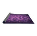 Thickness of Patterned Dark Orchid Purple Rug, pat1974pur