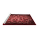 Sideview of Machine Washable Transitional Red Rug, wshpat1974rd