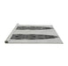 Sideview of Machine Washable Transitional Platinum Gray Rug, wshpat1975gry