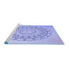 Sideview of Machine Washable Transitional Light Slate Blue Rug, wshpat1976blu