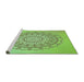 Sideview of Machine Washable Transitional Green Rug, wshpat1976grn