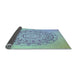 Thickness of Patterned Steel Blue Rug, pat1976lblu