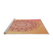 Sideview of Machine Washable Transitional Bright Orange Rug, wshpat1976org