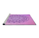 Sideview of Machine Washable Transitional Pastel Purple Pink Rug, wshpat1976pur