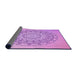 Thickness of Patterned Pastel Purple Pink Rug, pat1976pur