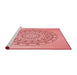 Sideview of Machine Washable Transitional Pastel Pink Rug, wshpat1976rd