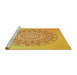 Sideview of Machine Washable Transitional Neon Orange Rug, wshpat1976yw