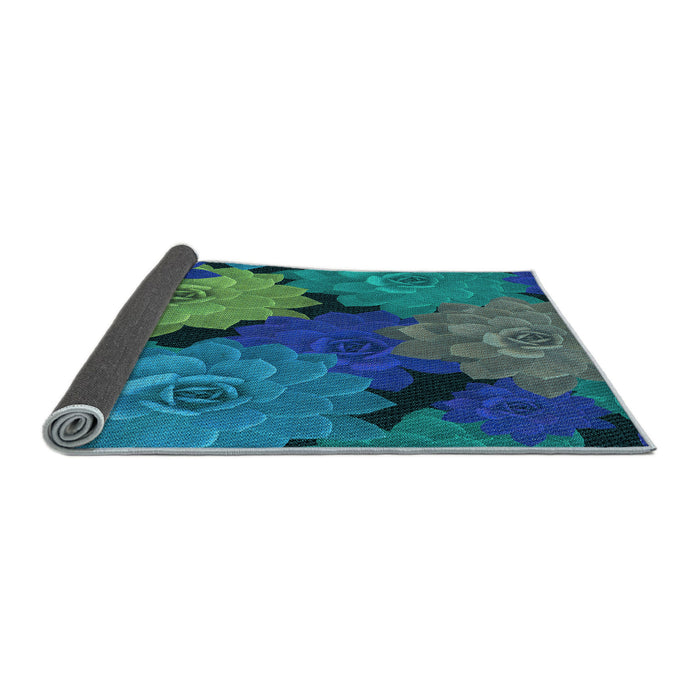 Thickness of Patterned Blue Rug, pat1977lblu
