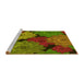 Sideview of Machine Washable Transitional Tomato Red Rug, wshpat1977yw