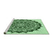 Sideview of Machine Washable Transitional Pale Green Rug, wshpat1978grn