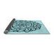 Thickness of Patterned Deep-Sea Green Rug, pat1979lblu